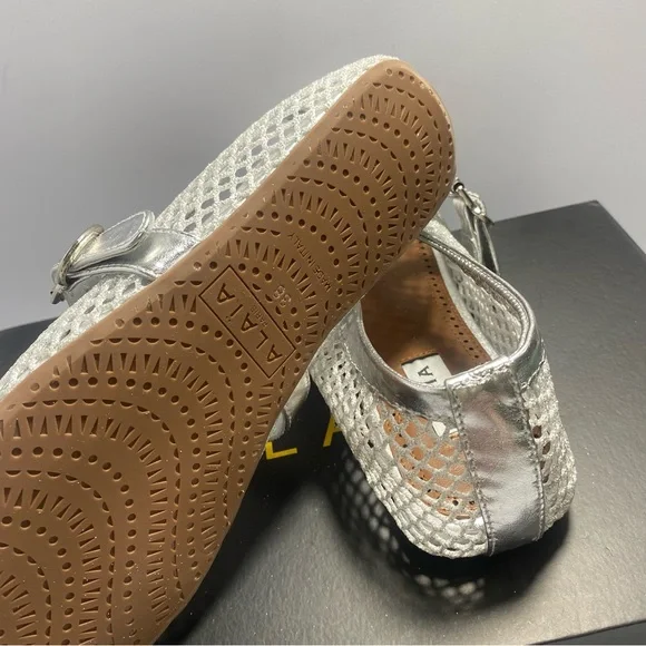 Alaia Silver Mesh Flats